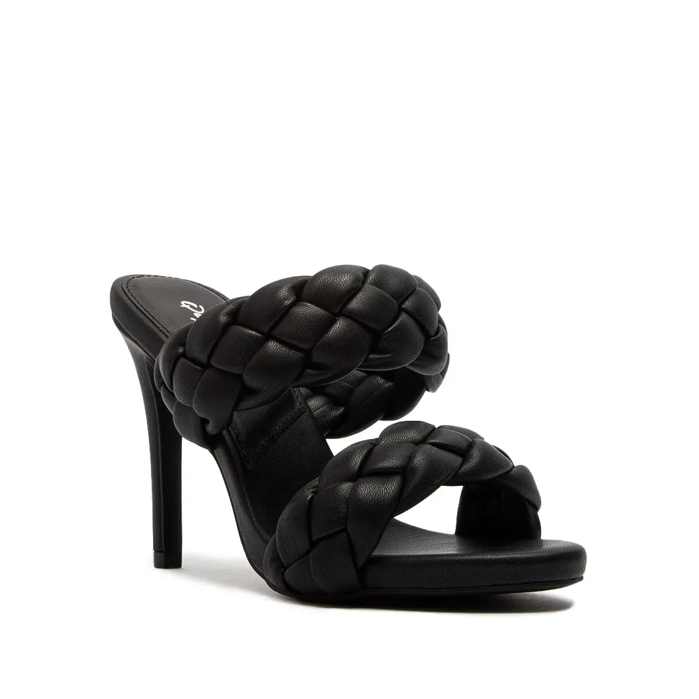 Qupid Grammy Double Braid Banded Stiletto Heel