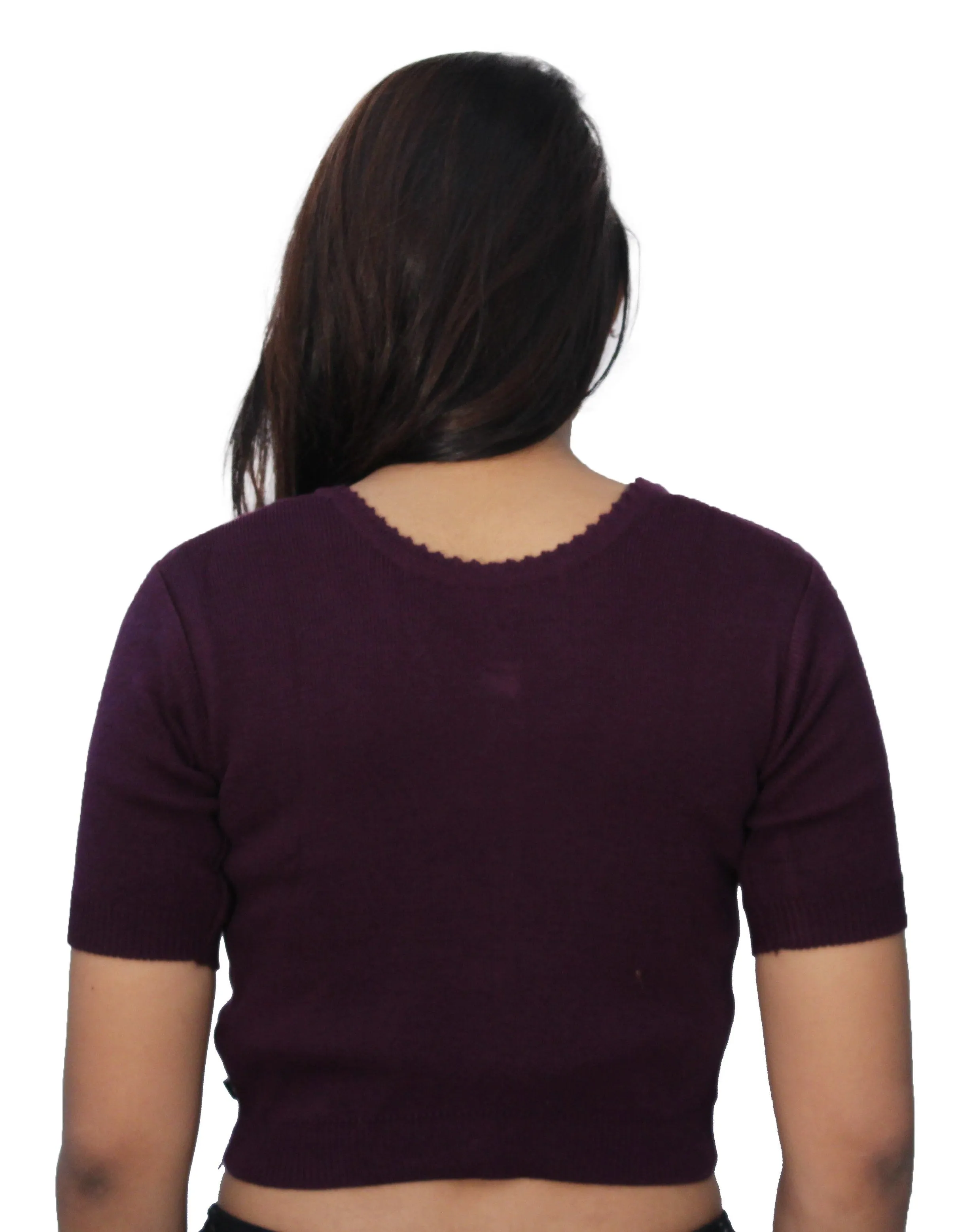 Romano nx Half Sleeve Wool Warm Winter Saree Blouse for Women