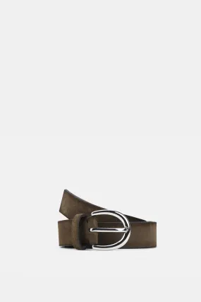 Town Suede Belt | Taupe
